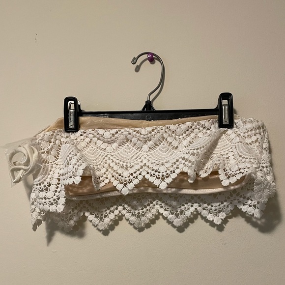White Crochet Bikini Top - Picture 2 of 5